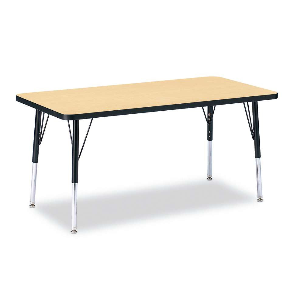 Berries Adjustable Activity Table - Rectangle (24"x48") - Legs 15"-24" (Elementary)
