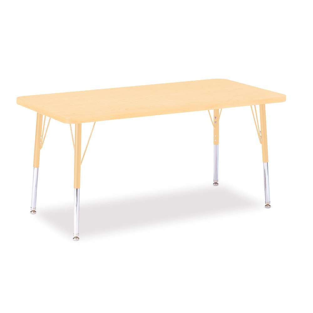 Berries Adjustable Activity Table - Rectangle (24"x48") - Legs 15"-24" (Elementary)