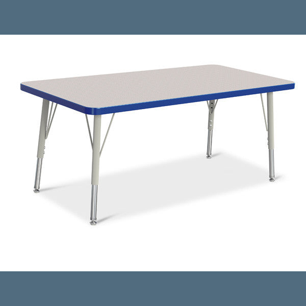 Berries Adjustable Activity Table - Rectangle (24"x48") - Legs 15"-24" (Elementary)