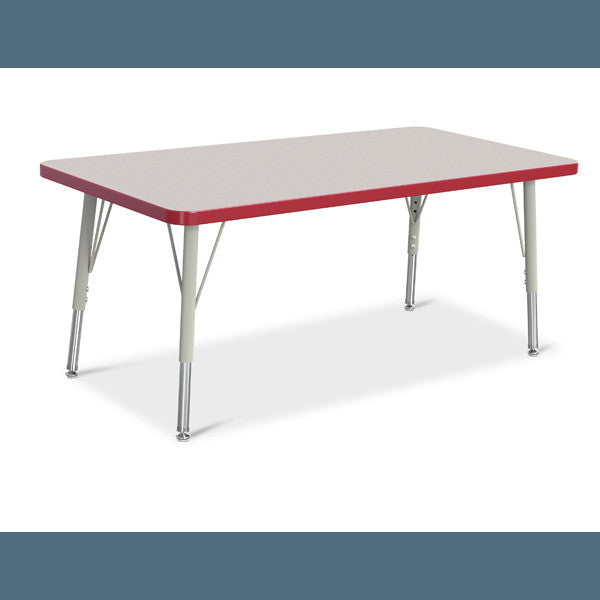 Berries Adjustable Activity Table - Rectangle (24"x48") - Legs 15"-24" (Elementary)