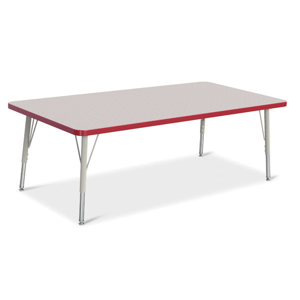 Berries Adjustable Activity Table - Rectangle (30"x60") - Legs 15"-24" (Elementary)