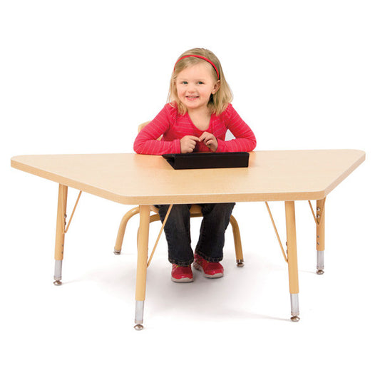 Berries Adjustable Activity Table - Trapezoid (24"x48") - Legs 15"-24" (Elementary)
