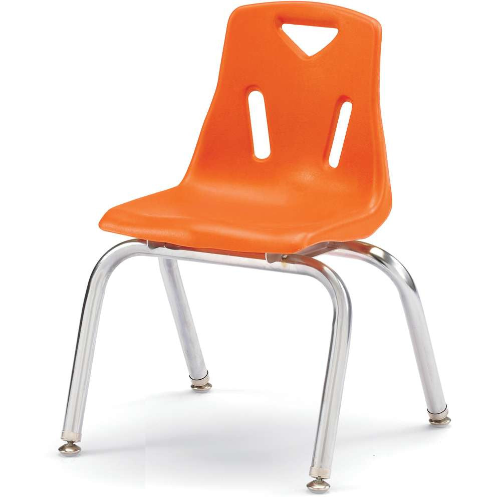 Berries® Stacking Chair with Chrome-Plated Legs - 14" Height