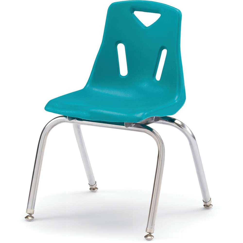 Berries® Stacking Chair with Chrome-Plated Legs - 16" Height