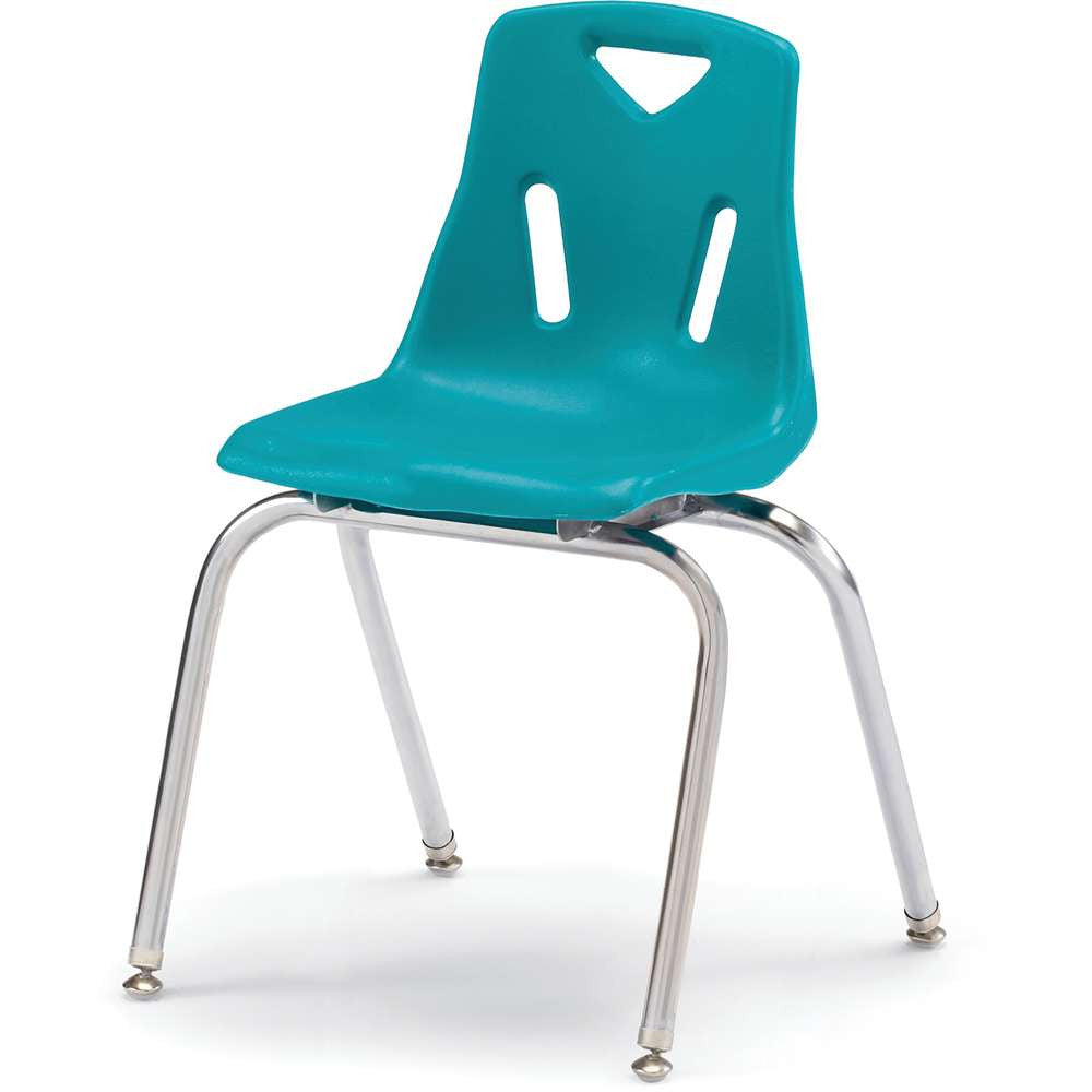 Berries® Stacking Chair with Chrome-Plated Legs - 18" Height