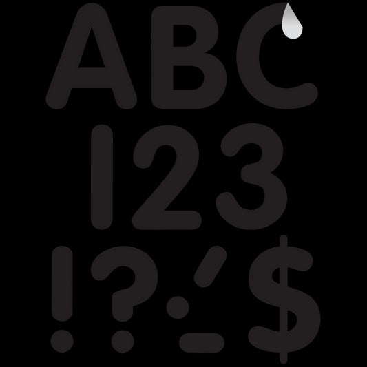 Black 4" Classic Self-Adhesive Letters Uppercase