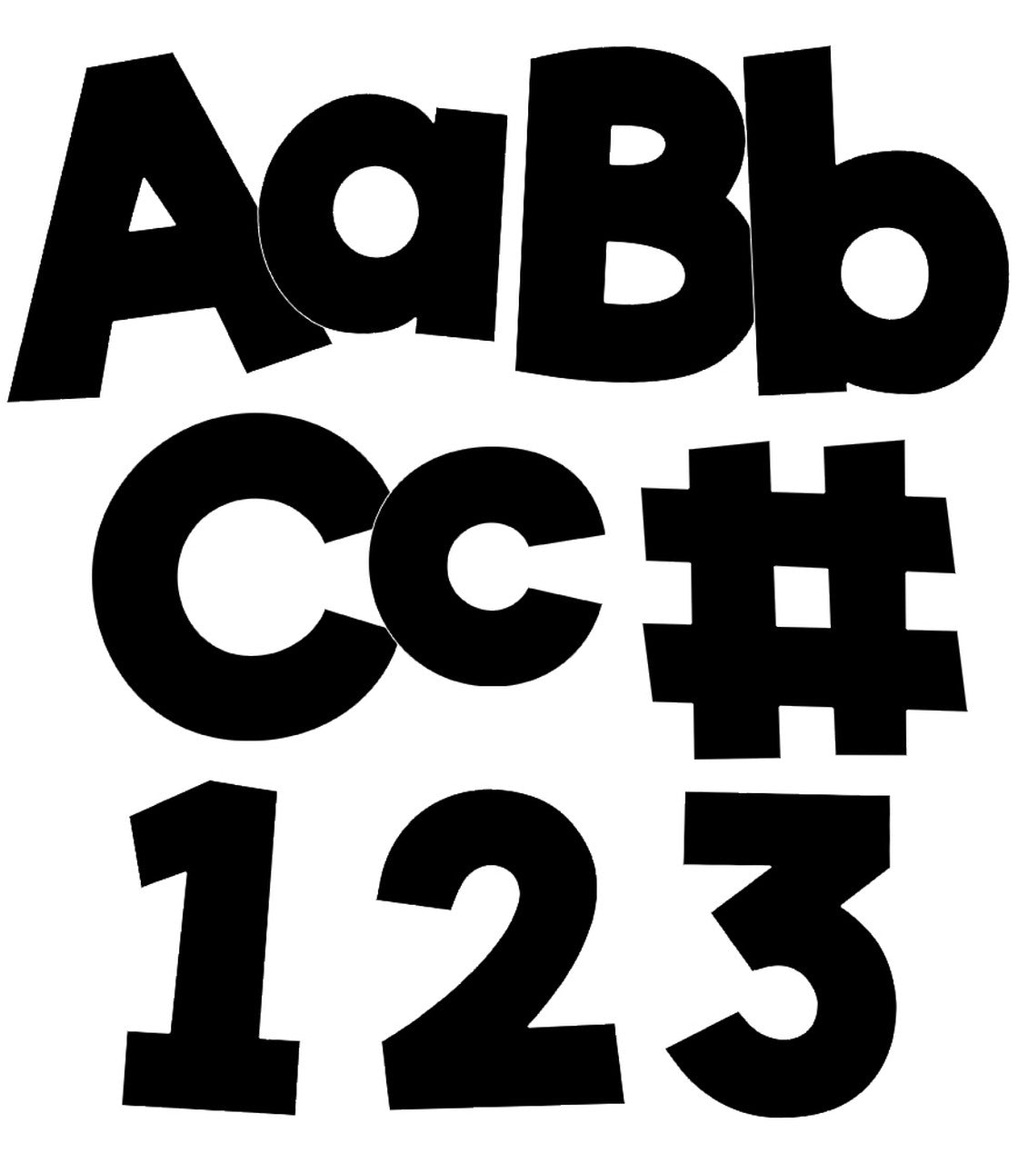 Black Combo Pack EZ Letters