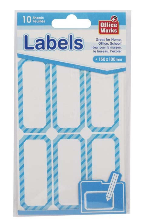 Blue Frame Sticker Labels (60 total labels)