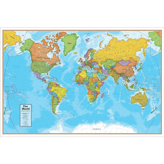 Blue Ocean Series World Wall Map