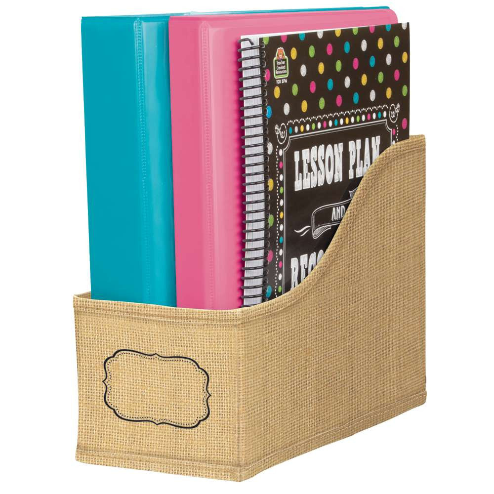 Bac à livres en toile de jute
