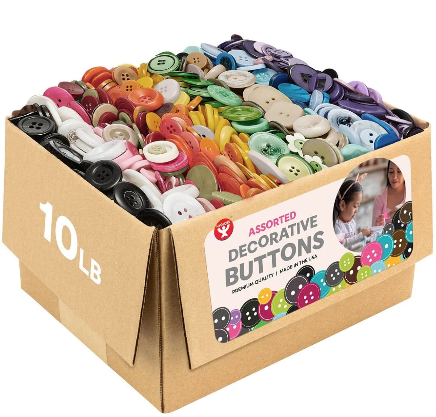 Box of Buttons- Bright Colours (10 lbs)