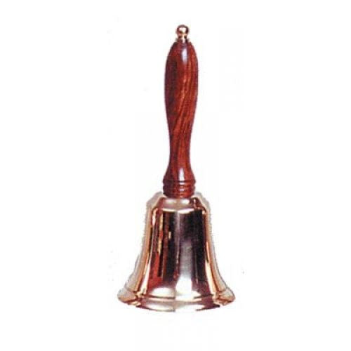Brass Bells with Wood Handles - 6" Handle