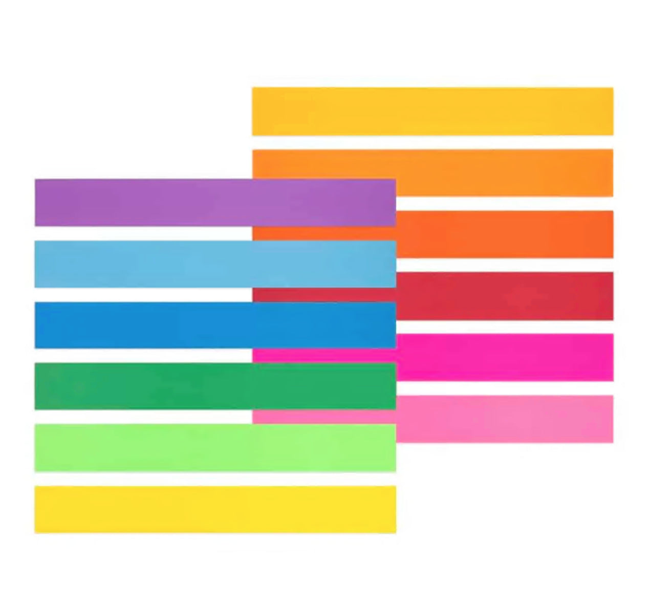 Bright Sentence Strips - 3" x 23" - Cardstock (10 Assorted Colours, 50 Pack)