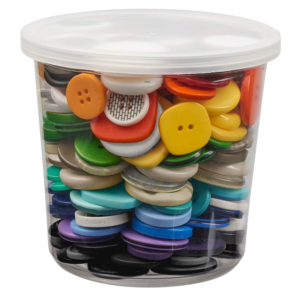 Bucket of Buttons- Bright (1lb)