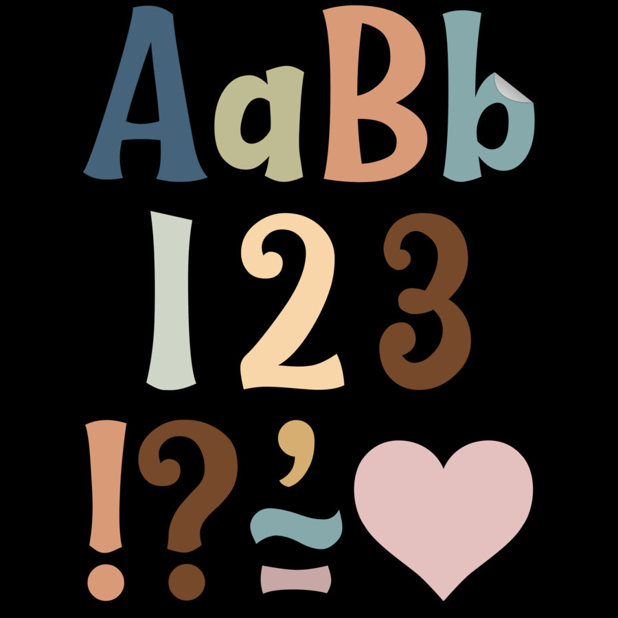 Calming Colours 4" Wild Whimsy Self-Adhesive Letters Combo Pack