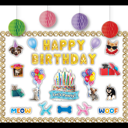 Cats and Dogs Happy Birthday Create & Decorate Quick Kit