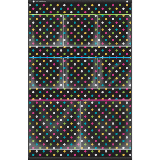 Chalkboard Brights 8 Pocket Small Storage Pocket Chart