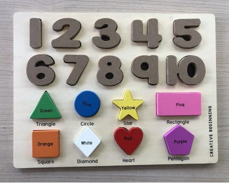 Chalkboard Puzzles - Preschool (Numbers & Shapes)