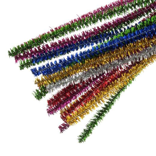 Chenille Stems- Sparkle (12" x 6mm Width)