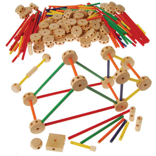 Classic Wood Builder Set (208 Pcs)