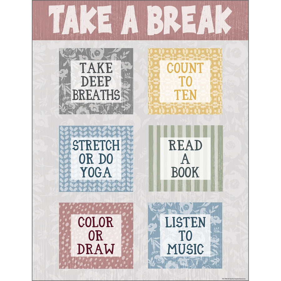 Classroom Cottage Take A Break Chart
