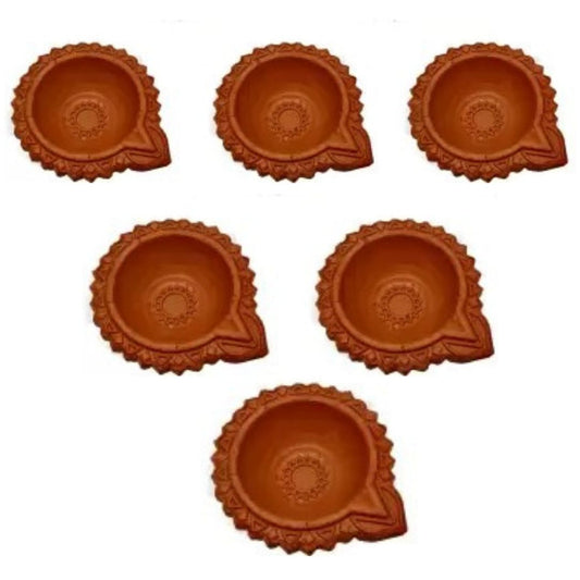 Clay Diyas (Diwali) Set of 6