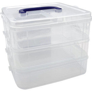 Clear Stackable Storage Containers - Pack of 3
