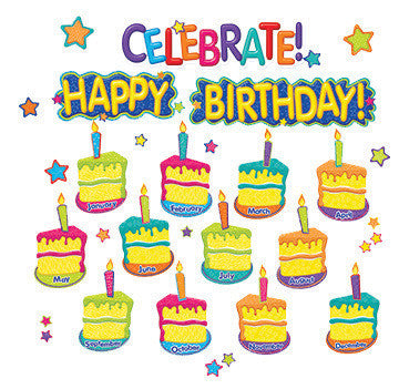 Color My World Birthday Mini Bulletin Board Set