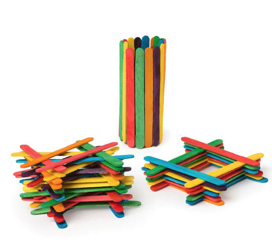 Coloured Wood Craft Sticks 4.5" (1000pk)