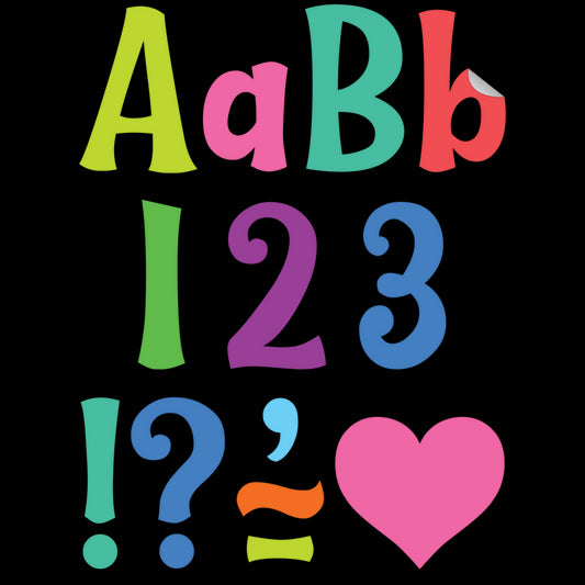 Colourful 4" Wild Whimsy Self-Adhesive Letters Combo Pack