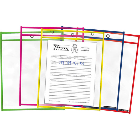 Colourful Dry-Erase Pockets (10 Pack)