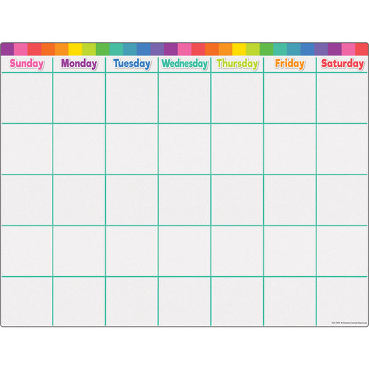Colourful Write-On/Wipe-Off Calendar