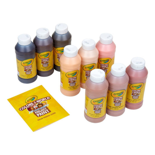 Colours of the World Washable Paint- Set of 9 (8 oz) Bottles