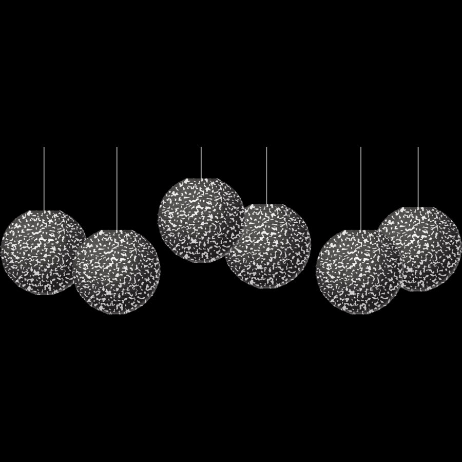 Composition 8" Hanging Paper Lanterns (Set of 6)
