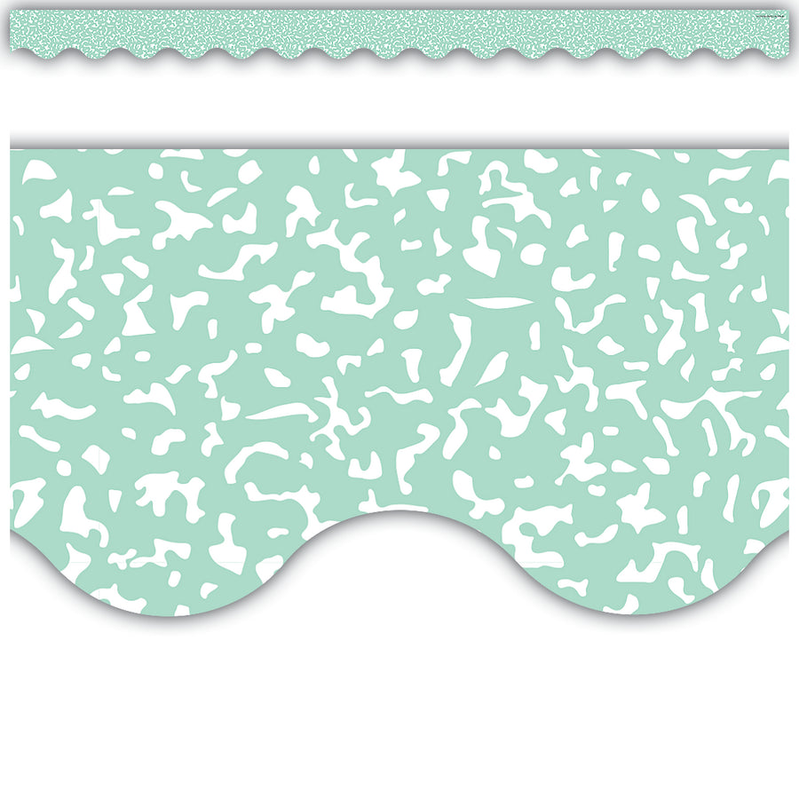 Composition Green Scalloped Border Trim