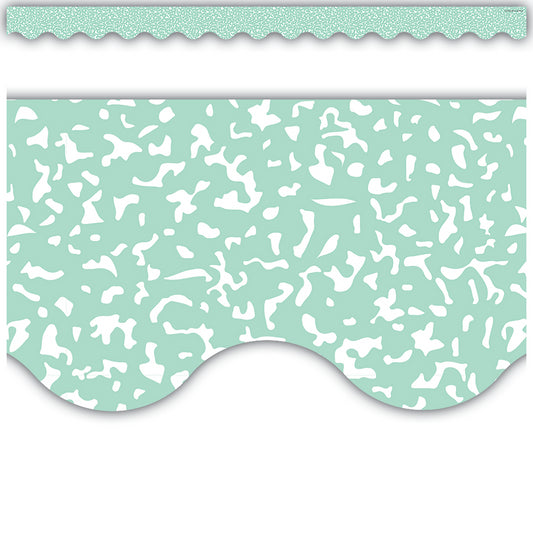 Composition Green Scalloped Border Trim