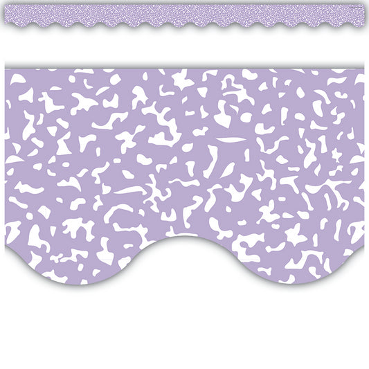 Composition Purple Scalloped Border Trim