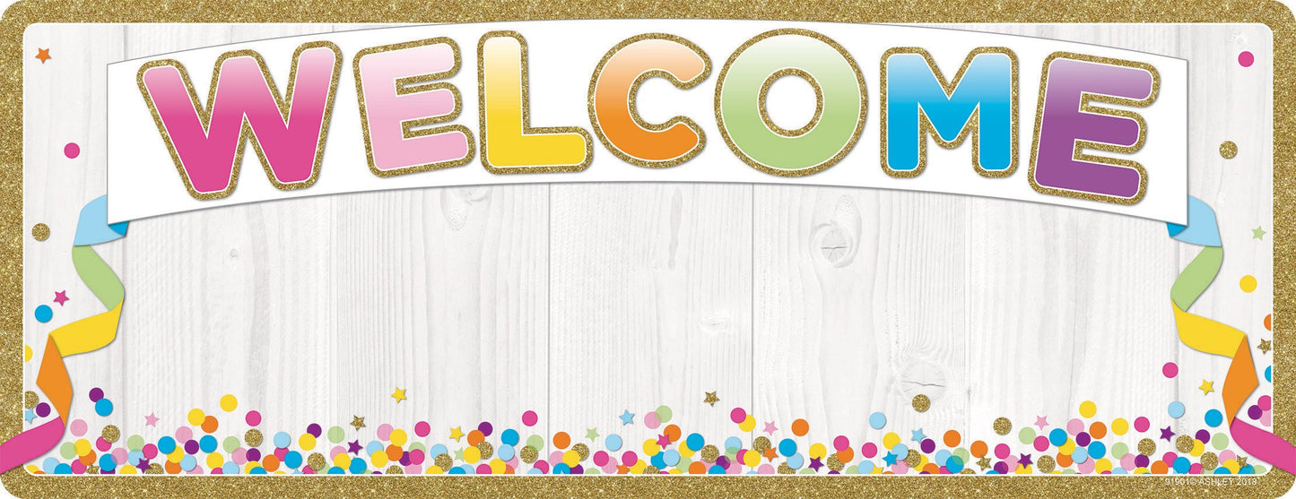 Confetti Smart Poly™ Welcome Banner 9" x 24"