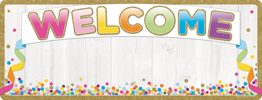 Confetti Smart Poly™ Welcome Banner 9" x 24"