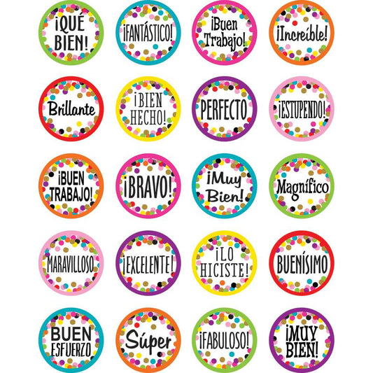 Confetti Spanish Stickers
