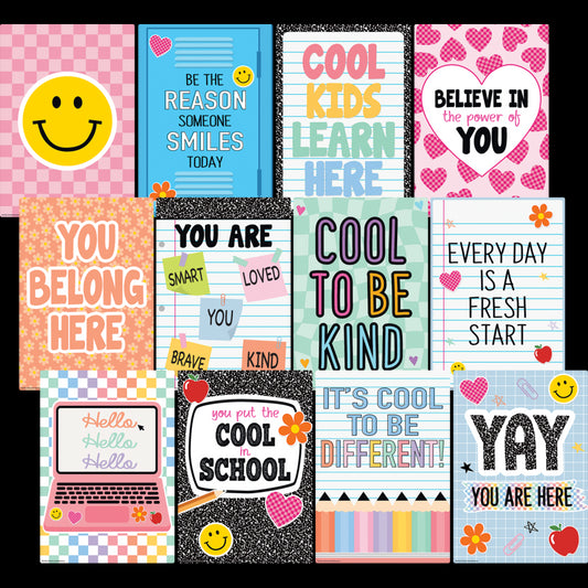 Cool for School Positive Sayings Small Poster Pack