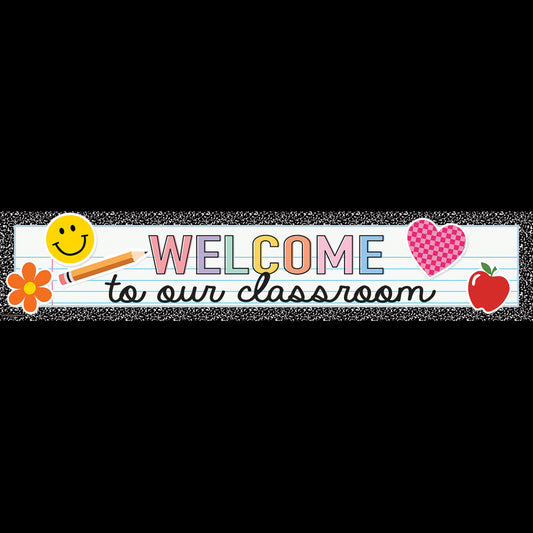 Cool for School Welcome to Our Classroom Banner
