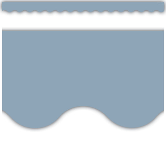 Cottage Blue Scalloped Border Trim
