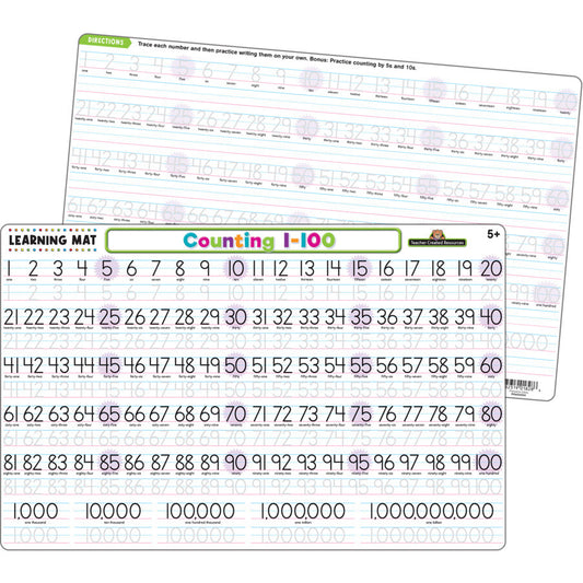 Counting 1-100 Learning Mat