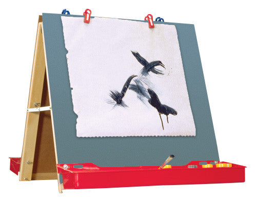 Double-Sided Tabletop Chalkboard and Art Station - Easel Only