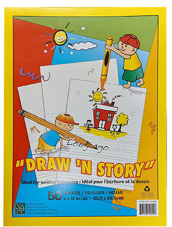 Draw & Story Pad - 9" x 12" (50 Sheets) - 1O PACK