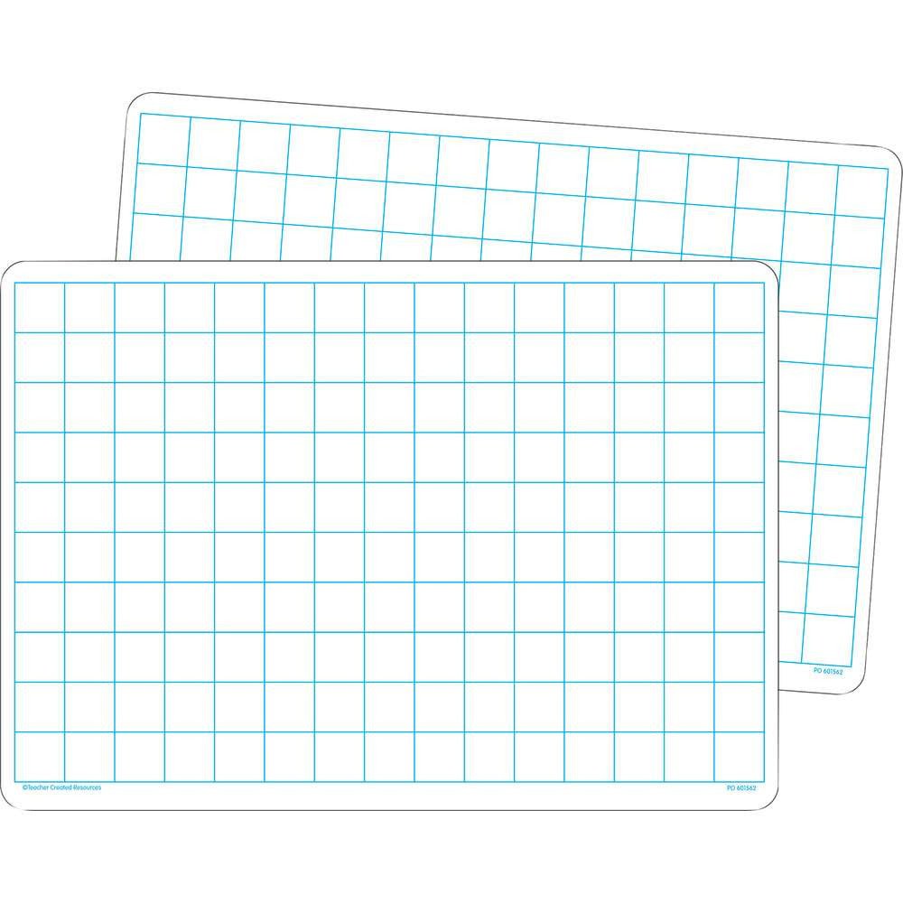 Dry Erase Board (Math Grid) 9" x 12" - 10 Pk