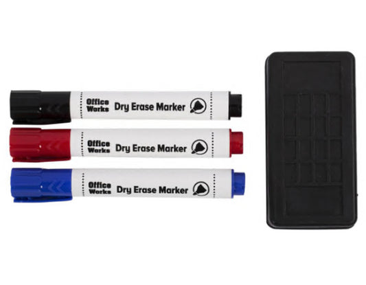 Dry Erase Markers with Eraser
