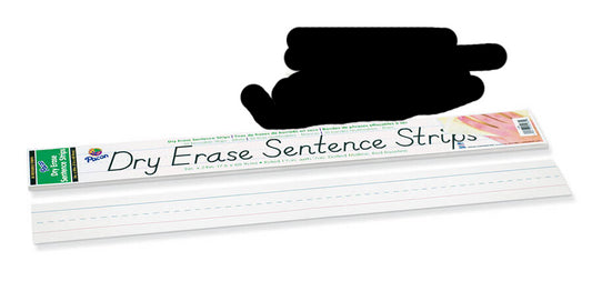 Dry Erase Sentence Strips - White (30 Strips) 3" x 24"
