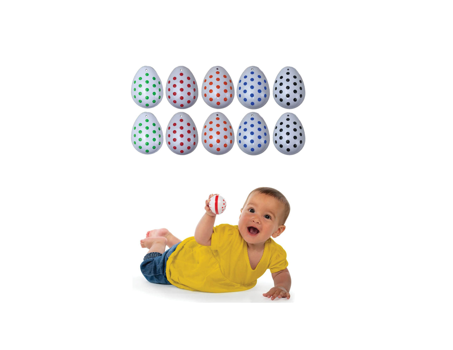 Egg Shakers- Assorted Colours (Set of 10)